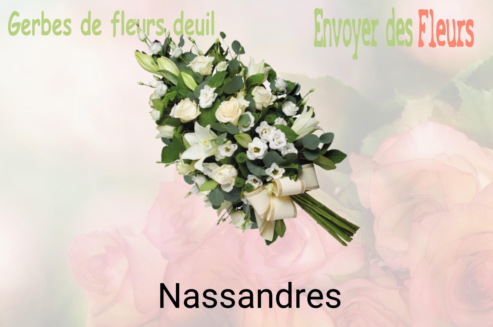 Gerbe de fleurs de deuil livrée à Nassandres